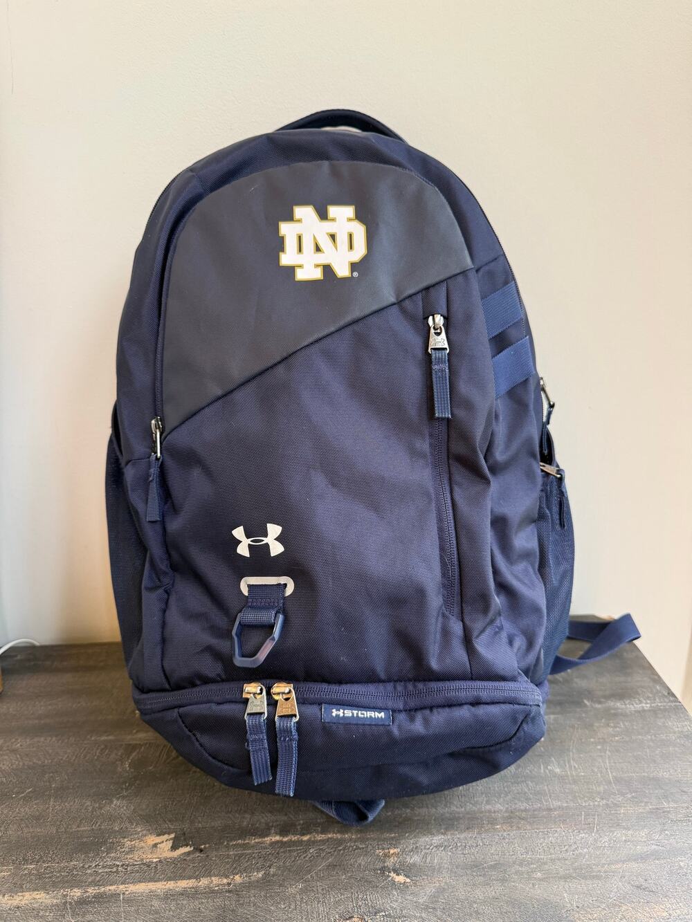 Under Armour Notre Dame Fighting Irish Storm Backpack Navy Blue School Travel
